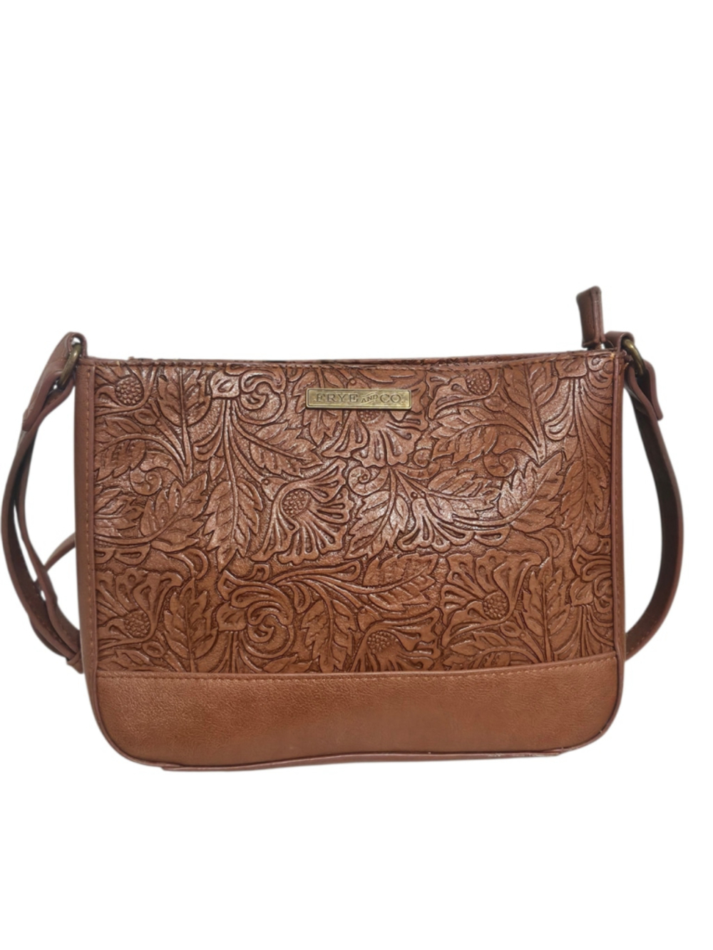 Women's Frye and Co. Floral Embossed Crossbody Bag, One Size, Brown